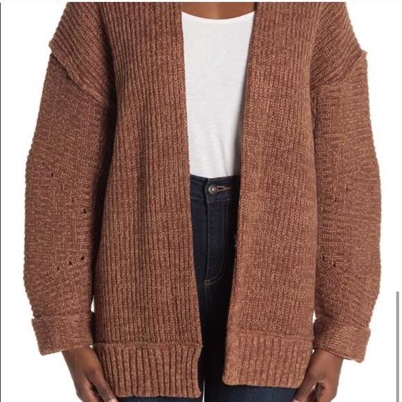 Free People High Hopes Knit Cardigan in Brown NWOT - Picture 6 of 6